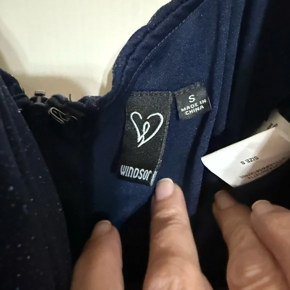 NWT Windsor Navy Sparkle Mini Dress - Picture 5 of 8